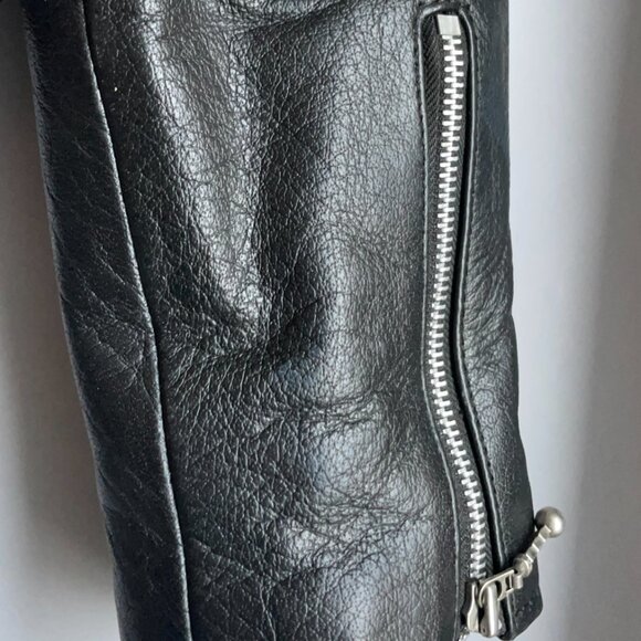 Straight To Hell Defector Black Leather Jacket w/Nickel Hardware - Large/44 - Picture 5 of 8